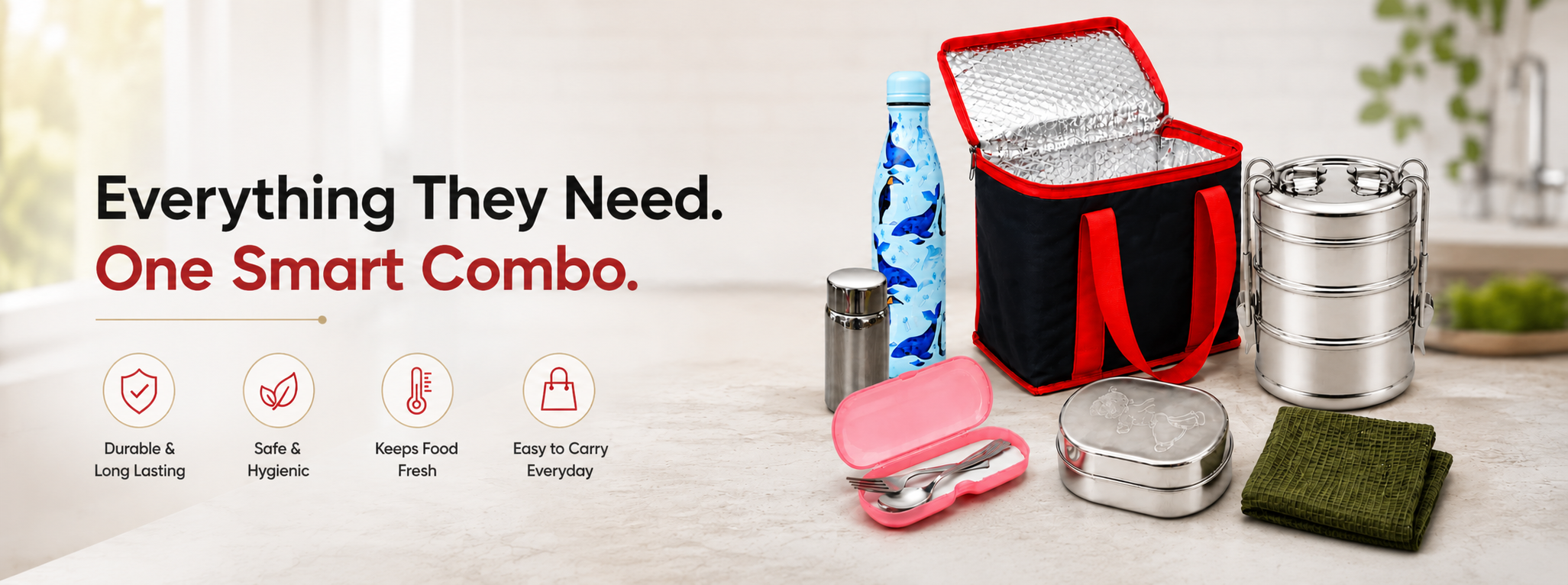 The Complete Lunch Kit Guide: How to Choose the Best Tiffin Box, Water Bottle & Lunch Bag for School, Office and Daily Use