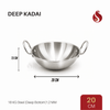 Stainless Steel Deep Kadai | 20cm/22cm/24cm/26cm, Premium Quality