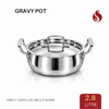Praylady Triply Belly Shape Gravy Pot with Lid & Handle | Gravy Cooking Pot