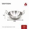 Stainless Steel Deep Kadai | 20cm/22cm/24cm/26cm, Premium Quality