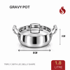 Praylady Triply Belly Shape Gravy Pot with Lid & Handle | Gravy Cooking Pot