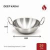 Stainless Steel Deep Kadai | 20cm/22cm/24cm/26cm, Premium Quality