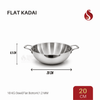 Stainless Steel Flat Kadai | 20cm/22cm/24cm/26cm/28cm/30cm/32cm, Premium Quality