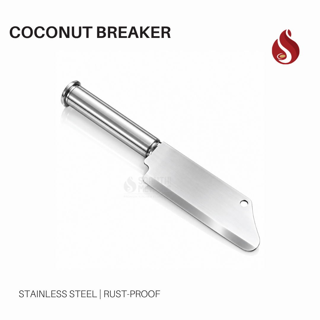 Stainless Steel Coconut Breaker with Round Handle