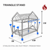 Stainless Steel 2 Tier Dish Rack for Kitchen | Utensils Stand for Kitchen | Utensils Drying Rack Organizer for Kitchen
