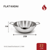 Stainless Steel Flat Kadai | 20cm/22cm/24cm/26cm/28cm/30cm/32cm, Premium Quality