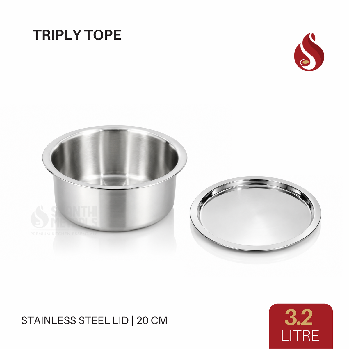 Triply Tope – Premium Stainless Steel Storage Bowl with Lid
