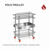 Premium Stainless Steel 3-Tier Drying Trolley