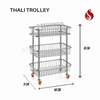 Premium Stainless Steel 3-Tier Drying Trolley