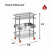 Premium Stainless Steel 3-Tier Drying Trolley