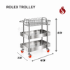 Premium Stainless Steel 3-Tier Drying Trolley