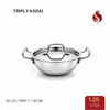 Avias Triply Stainless Steel Kadai with Lid | 18-28cm