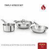 Triply 4 Piece Stainless Steel Cookware Set