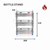 Stainless Steel 3 Tier Bottle Stand / Rack for Kitchen
