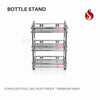 Stainless Steel 3 Tier Bottle Stand / Rack for Kitchen