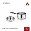 Stainless Steel Saucepan with Lid - 1L, 1.5L, 2L, 2.5L