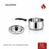 Stainless Steel Saucepan with Lid - 1L, 1.5L, 2L, 2.5L