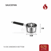 Triply Stainless Steel Saucepan with Sandwich Bottom