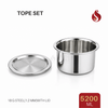 Thick-Ply Stainless Steel Tope with Inner Lid | Storage Bowl with Lid | Flat Bottom | 1000ML, 1500ML, 1900 ML, 2400ML, 2800ML, 3700ML, 4300ML, 5200ML, 6100ML