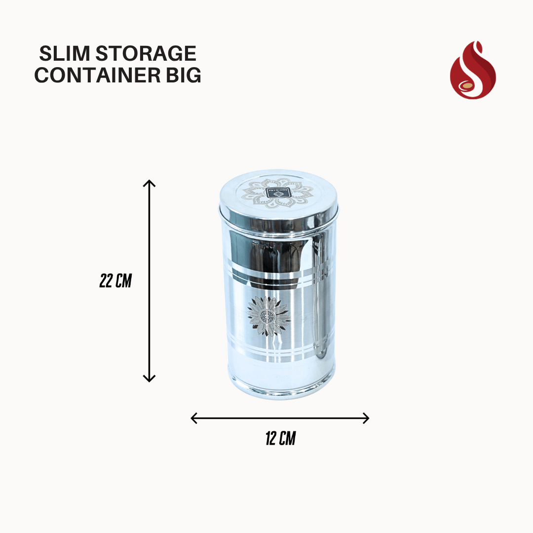 Stainless Steel Container Deep Storage Box with Locking System Food Grains for Home and Kitchen