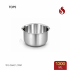 Thick ply Stainless Steel Flat Bottom Tope – 18 Gauge Heavy Steel, 1.2 mm Thickness | Serving Dish | 600ML, 1000ML, 1300ML, 1700ML, 2400ML & 2900ML