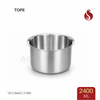 Thick ply Stainless Steel Flat Bottom Tope – 18 Gauge Heavy Steel, 1.2 mm Thickness | Serving Dish | 600ML, 1000ML, 1300ML, 1700ML, 2400ML & 2900ML