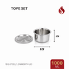 Thick-Ply Stainless Steel Tope with Inner Lid | Storage Bowl with Lid | Flat Bottom | 1000ML, 1500ML, 1900 ML, 2400ML, 2800ML, 3700ML, 4300ML, 5200ML, 6100ML