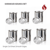 Stainless Steel Karaikudi Adukku Set with Inner lid - 3 pcs Set | Tope Set | Cookware set - 300 ML to 1700 ML