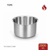 Thick ply Stainless Steel Flat Bottom Tope – 18 Gauge Heavy Steel, 1.2 mm Thickness | Serving Dish | 600ML, 1000ML, 1300ML, 1700ML, 2400ML & 2900ML