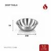 Thick-Ply Stainless Steel Tasla | Flat Bottom | Multiuse Tasla | 1.2L, 1.7L, 2.1L, 2.7L, 3.4L, 4.5L
