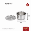 Thick-Ply Stainless Steel Tope with Inner Lid | Storage Bowl with Lid | Flat Bottom | 1000ML, 1500ML, 1900 ML, 2400ML, 2800ML, 3700ML, 4300ML, 5200ML, 6100ML