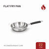 Stainless Steel Flat Fry Pan with Bakelite handle – Flat Bottom, 18G Heavy Steel | 20CM, 22CM, 24CM, 26CM
