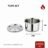 Thick-Ply Stainless Steel Tope with Inner Lid | Storage Bowl with Lid | Flat Bottom | 1000ML, 1500ML, 1900 ML, 2400ML, 2800ML, 3700ML, 4300ML, 5200ML, 6100ML