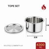 Thick-Ply Stainless Steel Tope with Inner Lid | Storage Bowl with Lid | Flat Bottom | 1000ML, 1500ML, 1900 ML, 2400ML, 2800ML, 3700ML, 4300ML, 5200ML, 6100ML