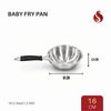 Baby Fry Pan with Bakelite Handle | 18-gauge heavy steel (1.2 mm thickness) | 16 cm, 18 cm, and 20 cm.