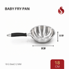 Baby Fry Pan with Bakelite Handle | 18-gauge heavy steel (1.2 mm thickness) | 16 cm, 18 cm, and 20 cm.