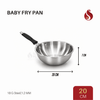 Baby Fry Pan with Bakelite Handle | 18-gauge heavy steel (1.2 mm thickness) | 16 cm, 18 cm, and 20 cm.