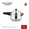 Sonu Belly Shape Pressure Cooker with Sandwich Bottom | 1.5L, 3L, 5L