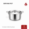 Thick ply Stainless Steel Biryani Pot with Lid | Biriyani Handi | Casserole Pot | 7L, 9L, 10L & 11L