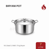 Thick ply Stainless Steel Biryani Pot with Lid | Biriyani Handi | Casserole Pot | 7L, 9L, 10L & 11L