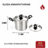 Premium Stainless Steel Annapathiram | Rice Pot with Strainer Lid & Lock-Free Bakelite Handles