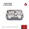 4 Compartment Lunch Box with Spoon - 900ml