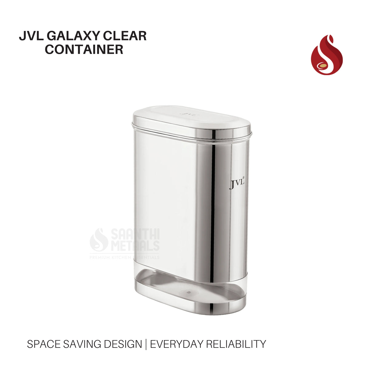 JVL Capsule Shape Galaxy Clear Container - Airtight, Transparent, Durable (For Dry Storage)