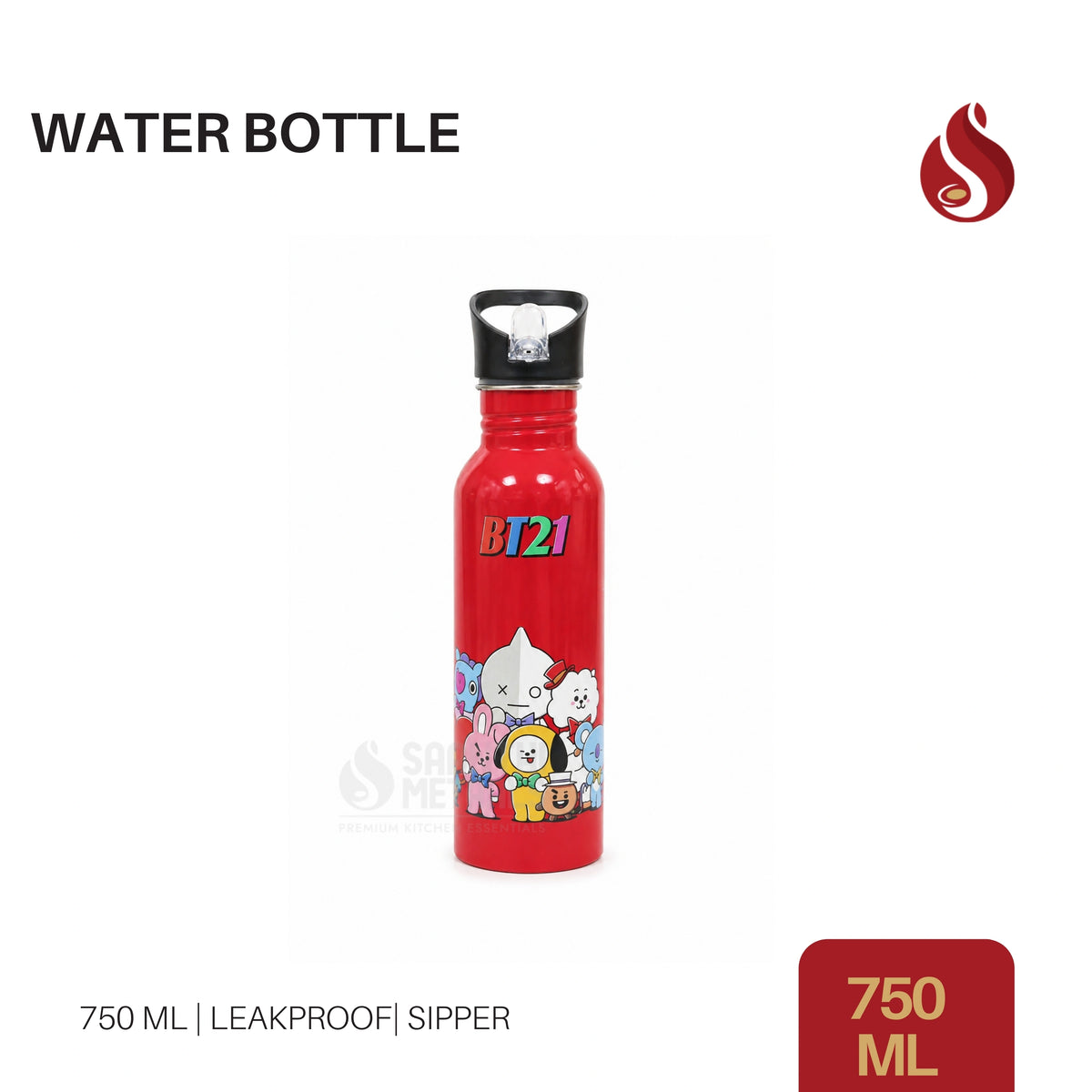 Water Bottle BT21 750ML Red