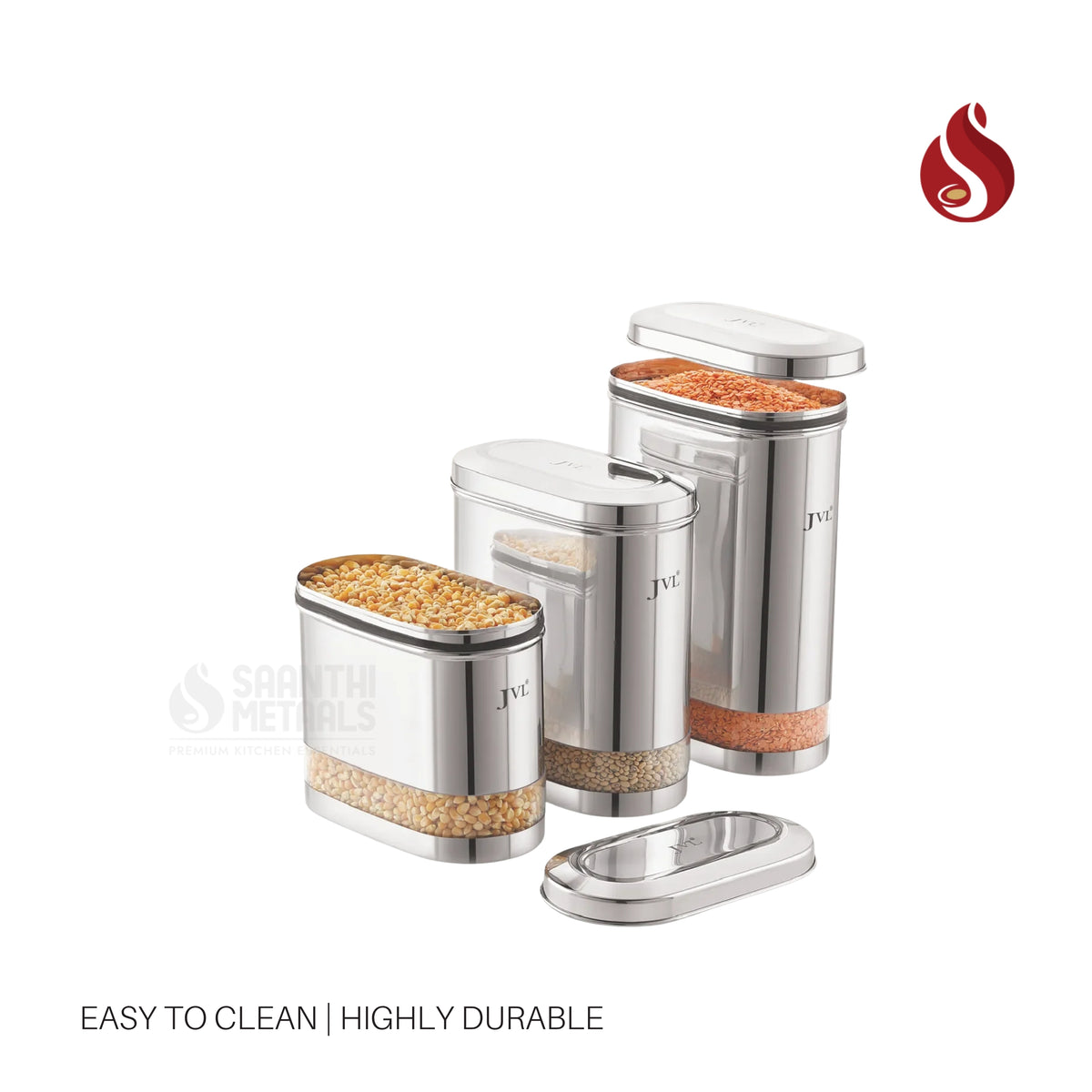JVL Capsule Shape Galaxy Clear Container - Airtight, Transparent, Durable (For Dry Storage)