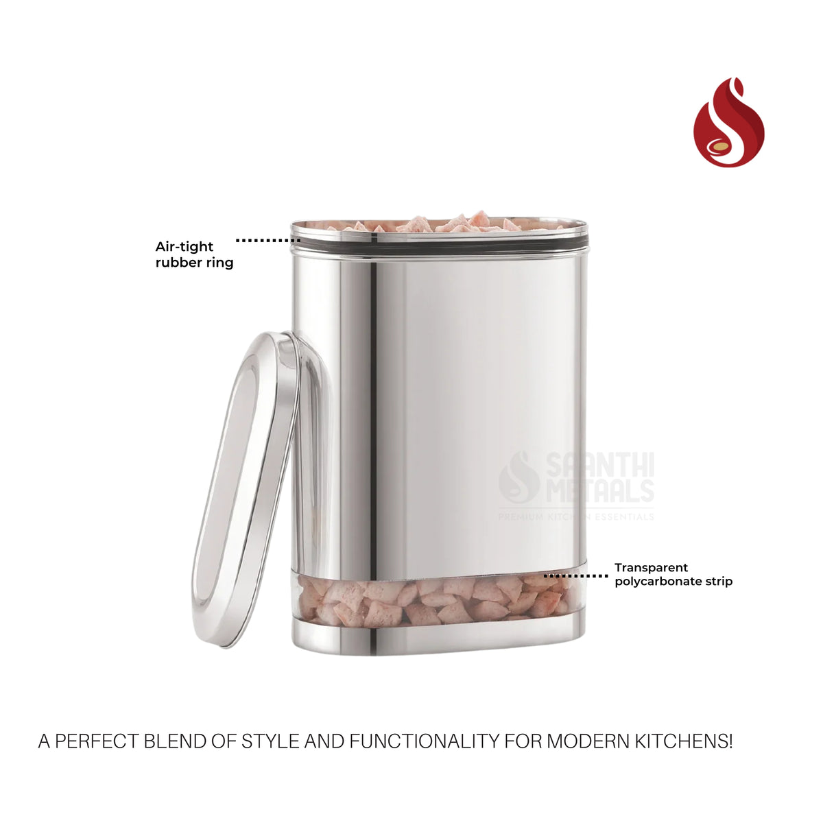 JVL Capsule Shape Galaxy Clear Container - Airtight, Transparent, Durable (For Dry Storage)