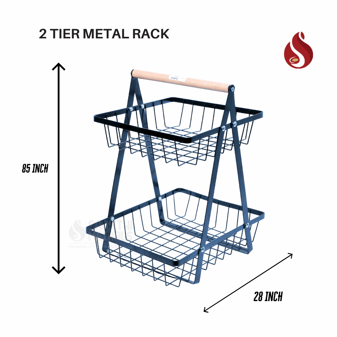 Multi-Purpose Storage Metal Rack (2-Tier & 3-Tier Variants)
