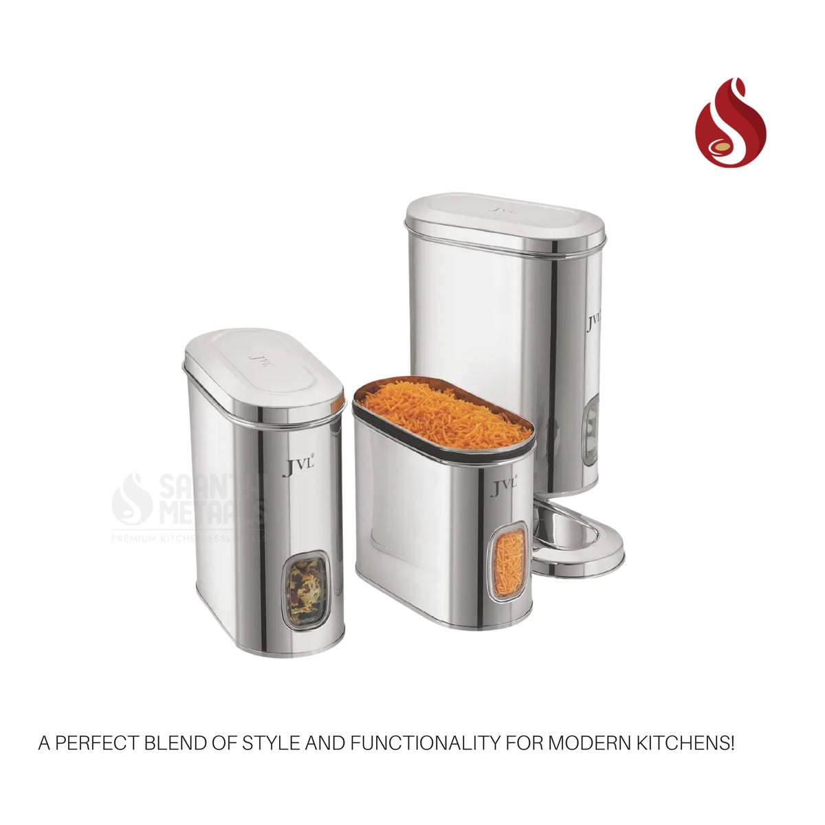 JVL Galaxy Window Storage - Airtight Dry Storage Container with Transparent Window