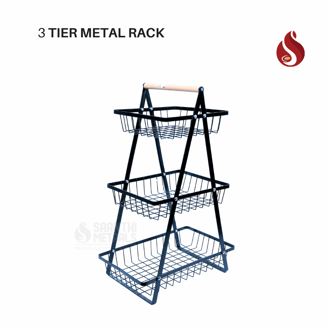 Multi-Purpose Storage Metal Rack (2-Tier & 3-Tier Variants)