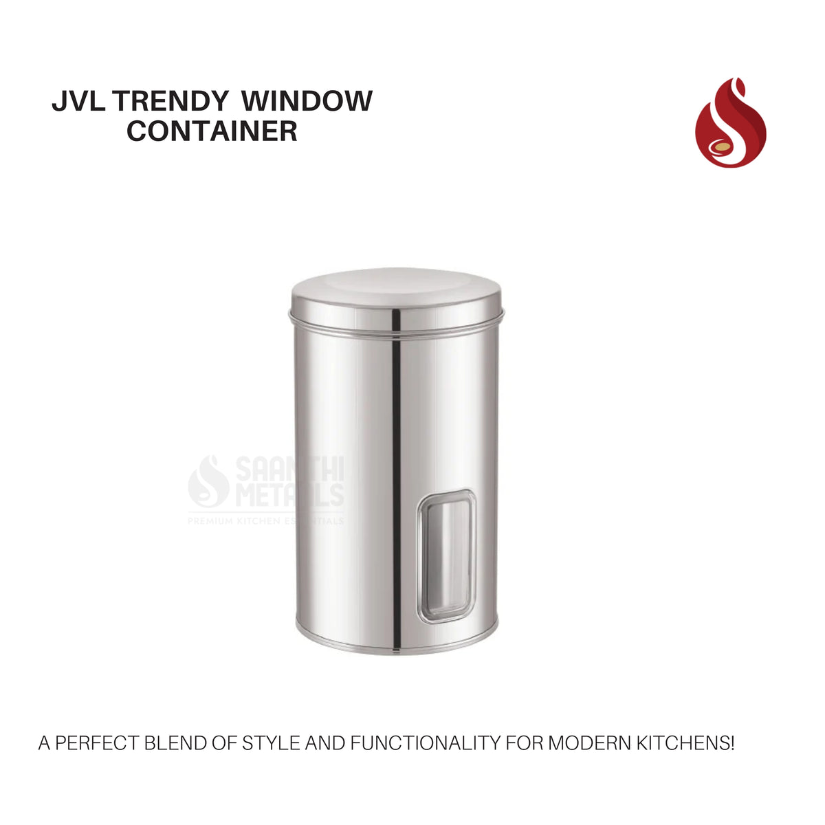 JVL Trendy Window Container Storage Boxes With Transparent Window | For Dry Storage